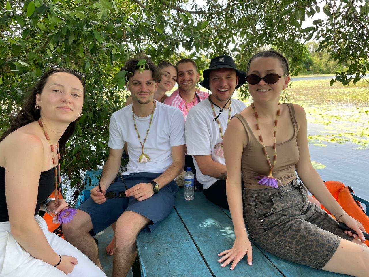 Group enjoying a boat experience in Sri Lanka