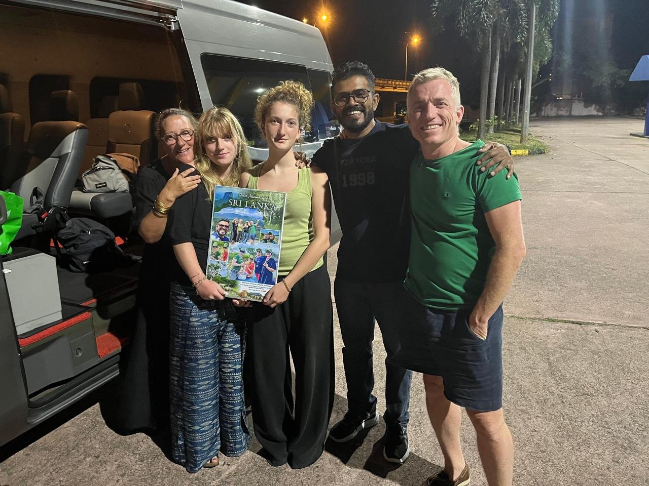 Travellers with their driver and private vehicle in Sri Lanka